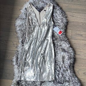 Silver sequins Zara dress - going out